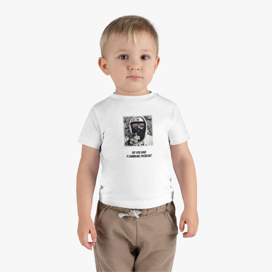 Wing Man "Gambling Problem" Tee, Funny Kids Shirt, Infant Cotton T-Shirt, Unique Childrens Outfit, Gambling Baby Clothes, Gambling Shirt