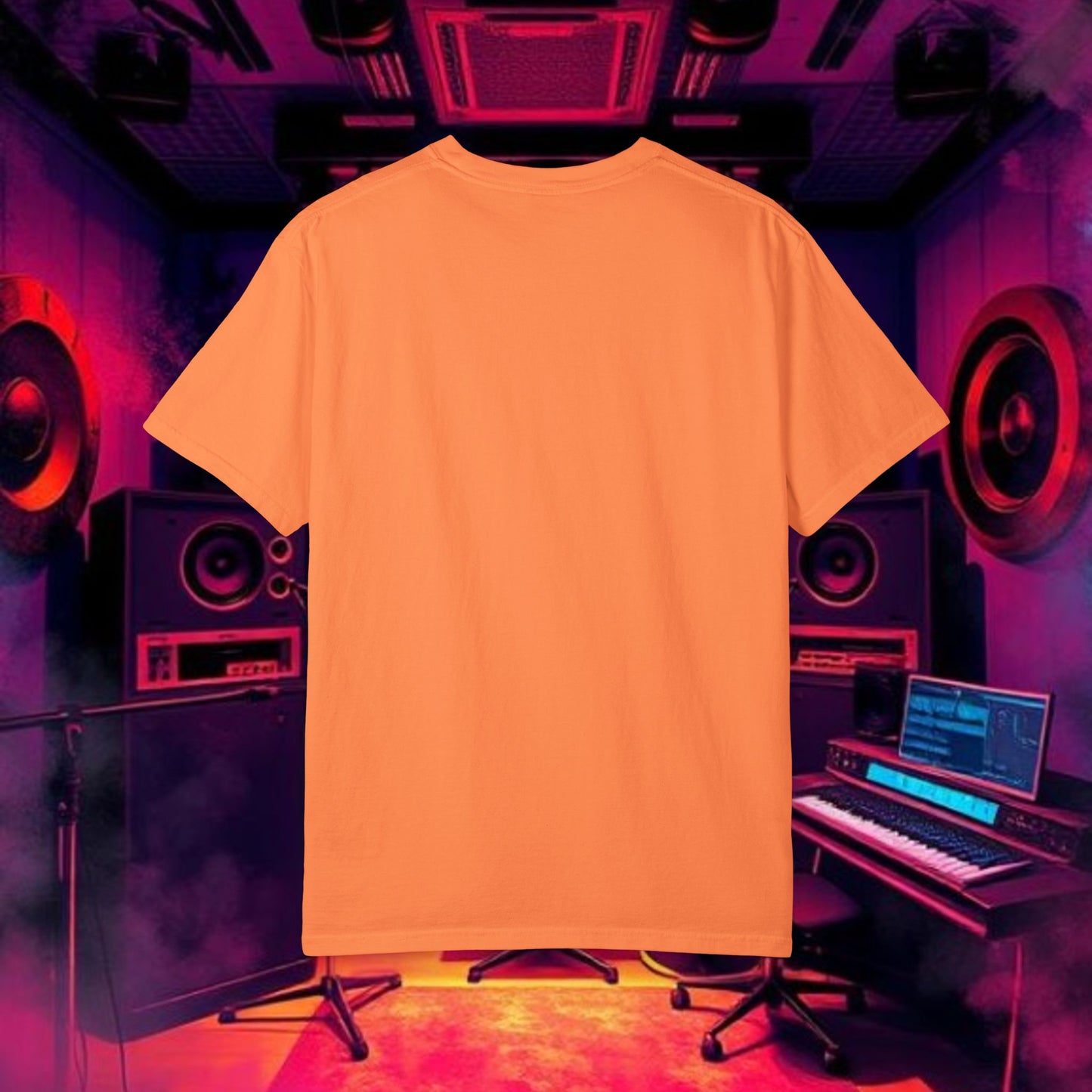 Colorful Unisex Garment-Dyed T-shirt, Artistic Graphic Tee, Music Festival Shirt, Casual Everyday Wear, Vibrant Streetwear, Unique Gift Idea