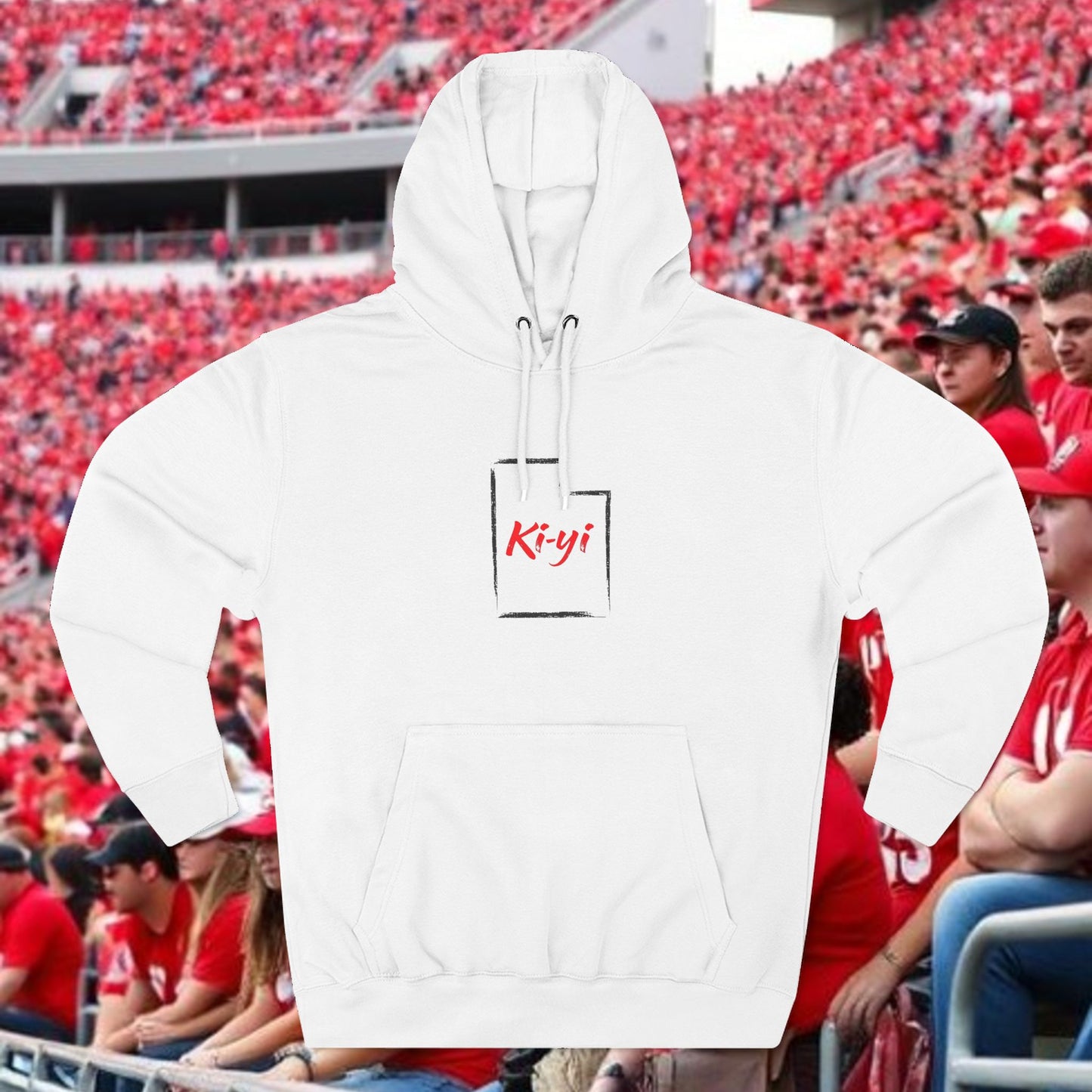 Cozy Fleece Hoodie with Kiyí Design, Winter Fashion, Gift for Her, Casual Wear, Hooded Sweatshirt, Lounge Wear