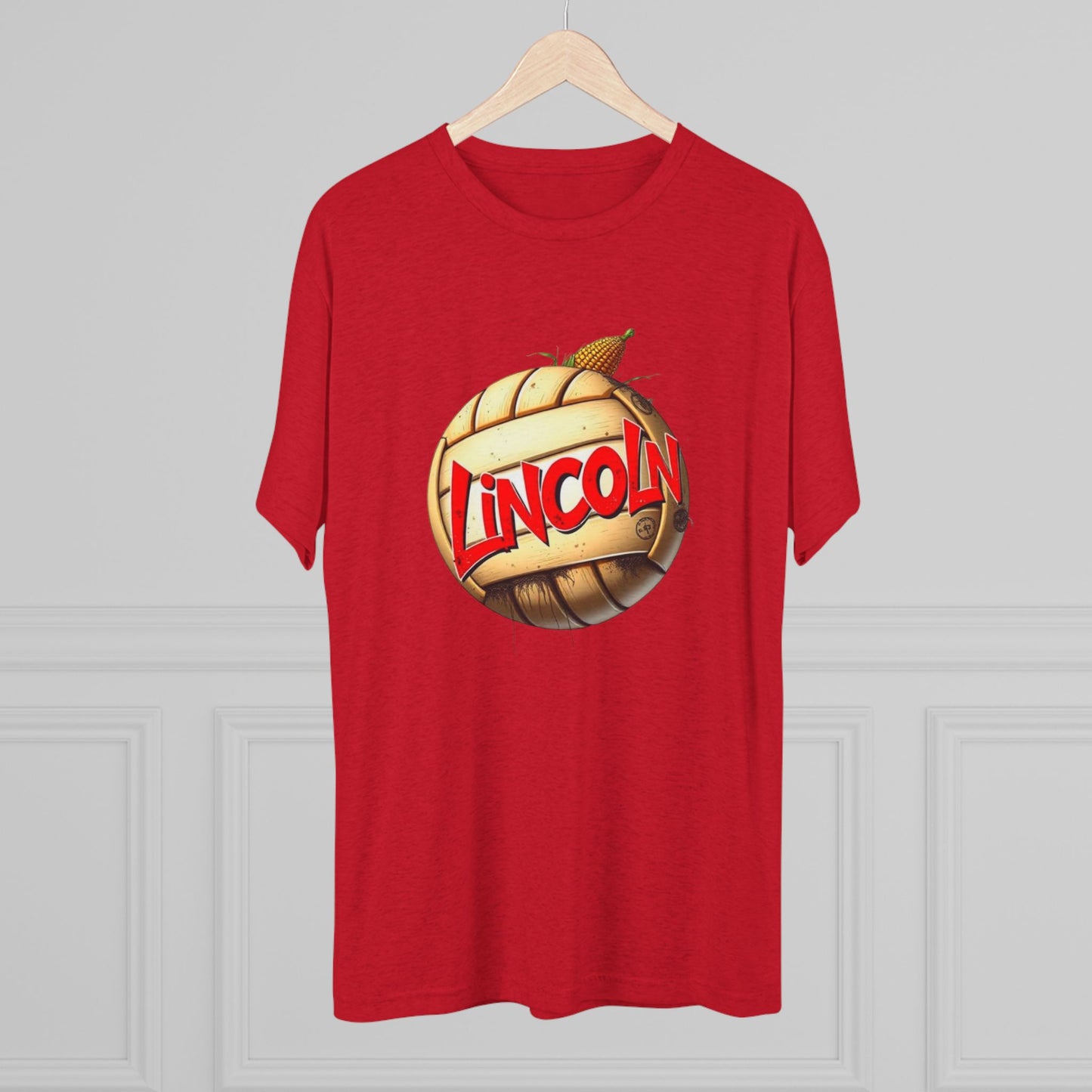 Lincoln Retro Volleyball Tee, Tr-Blend, Super Soft Style T-Shirt, Perfect for Gameday