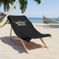 The Wing Man Beach Towel — Bold Black Towel with Chili Pepper & Wings Design