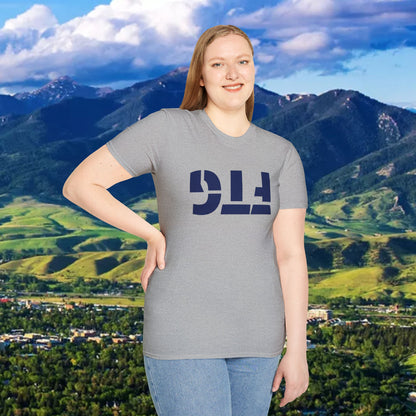 Upside Down FTG Unisex Softstyle T-Shirt - Trendy Fashion Tee, Everyday Comfort, Gift for Bobcat Fans, Gameday Wear, Relaxed Style