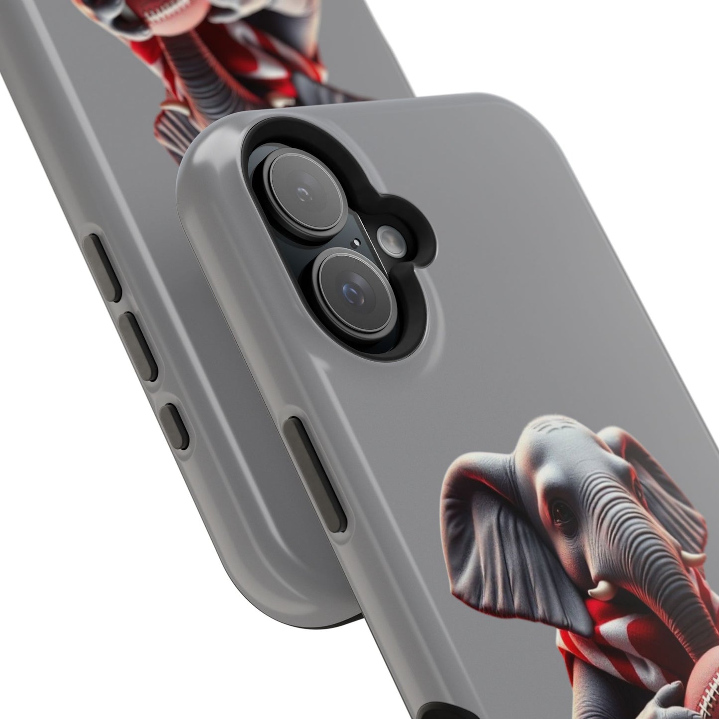 Elephant Football Case - Impact-Resistant Phone Cover, Unique Gift for Sports Lovers, Animal Case for Kids, Fun Accessories, Durable