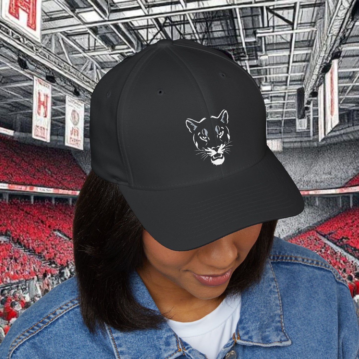 Cougar Embroidered Cap - Perfect for Outdoor Adventures, Gifts, Casual Wear, Festivals, and Sports and Houston Gameday