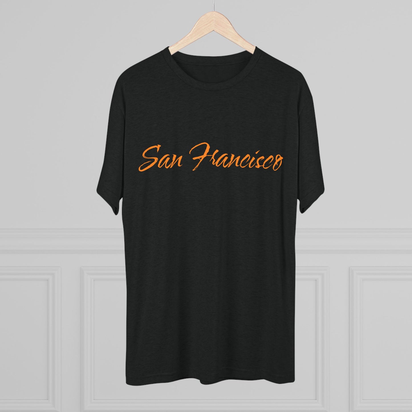 San Francisco Script Tee — Minimal City Skyline Graphic T‑Shirt, Perfect for Gameday, Tri-Blend