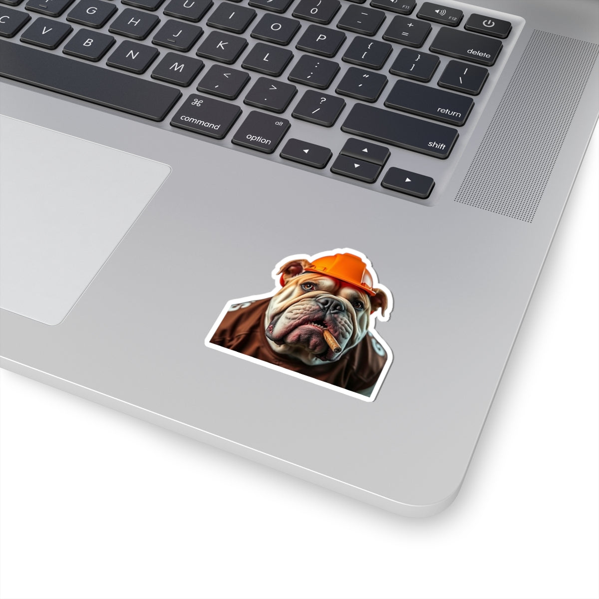 Bulldog Construction Kiss-Cut Stickers | Funny Dog Stickers, Laptop Decals, Unique Gift, Pet Lover Decor, Cute Home Office