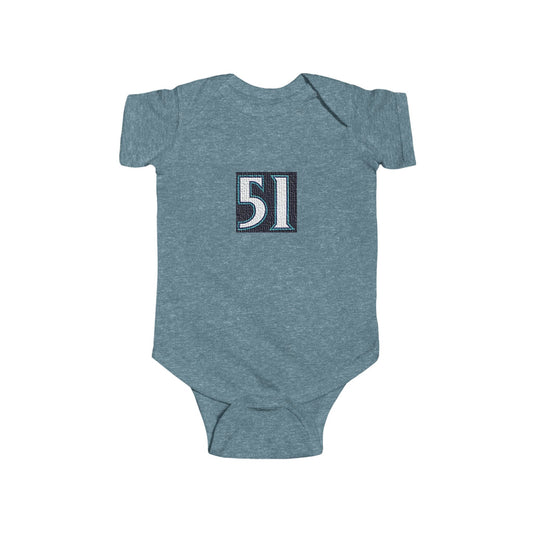 #51 Jersey Onesie, Personalized Baby Outfit, Seattle Fans Onesie, Unique Infant Gift, Baby Shower Gift