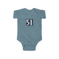 #51 Jersey Onesie, Personalized Baby Outfit, Seattle Fans Onesie, Unique Infant Gift, Baby Shower Gift