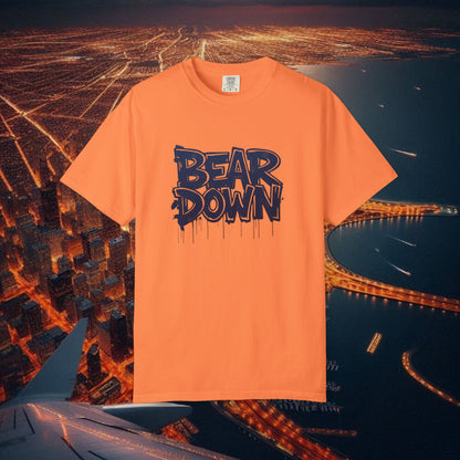 Vibrant Bear Down Unisex T-Shirt | Trendy Graphic Tee, Casual Wear, Gift for Sports Fans, Summer Style.