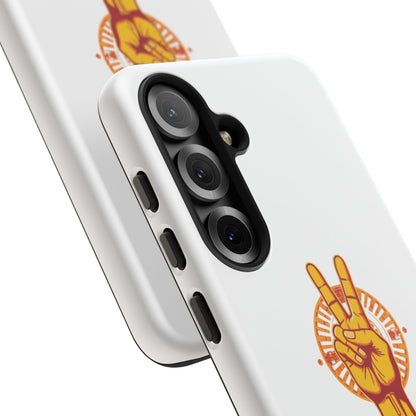 Victory Themed Stylish Phone Case - Tough Cases with Peace Sign Design, Customizable Phone Covers, Gift for Tojan Fans, Trendy Accessories