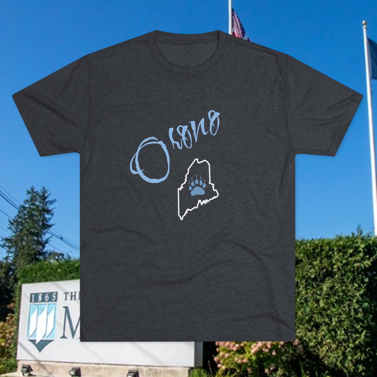 Osorno Paw Print T-Shirt – Minimal Script Graphic Tee for Sports Fans and Students