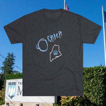 Osorno Paw Print T-Shirt – Minimal Script Graphic Tee for Sports Fans and Students