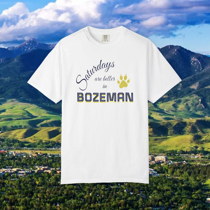 Bozeman Saturday T-shirt, Unisex Casual Tee, Weekend Vibes Shirt, Bozeman Gift, Summer Outing Apparel