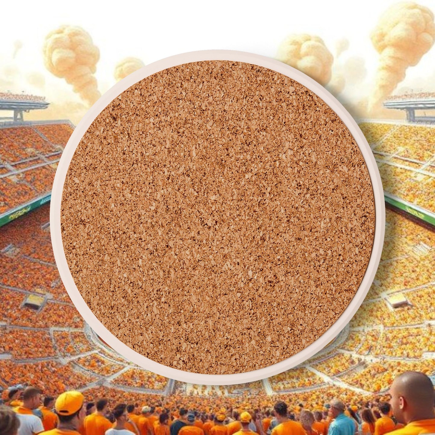 Ceramic Coaster Set | Cute Home Decor Gift for Sports Fans, Mancave Accessories