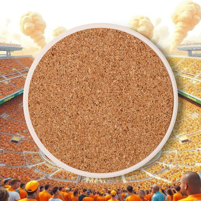 Ceramic Coaster Set | Cute Home Decor Gift for Sports Fans, Mancave Accessories