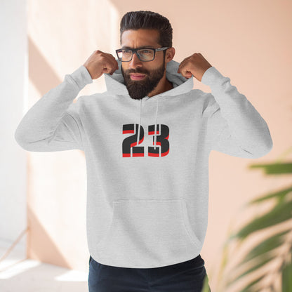 23 Fleece Hoodie, Stylish Sportswear for Game Day, Unisex Sweatshirt, Athletic Fashion, Cozy Hoodie, Perfect for Fans