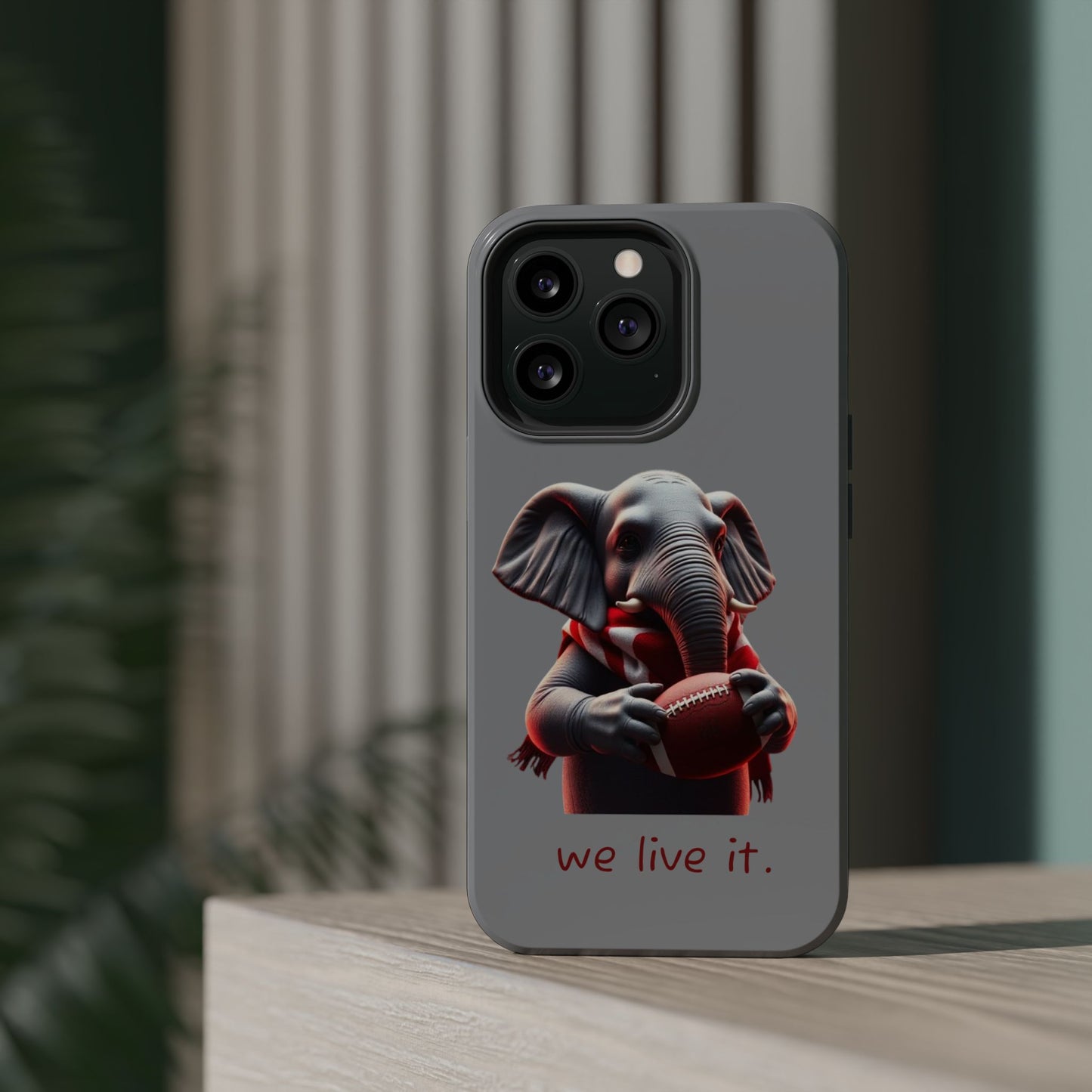 Elephant Football Case - Impact-Resistant Phone Cover, Unique Gift for Sports Lovers, Animal Case for Kids, Fun Accessories, Durable