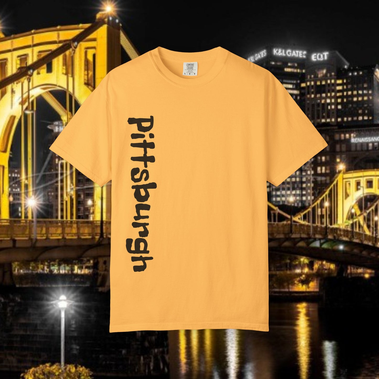Pittsburgh Black & Yellow Vertical Tee