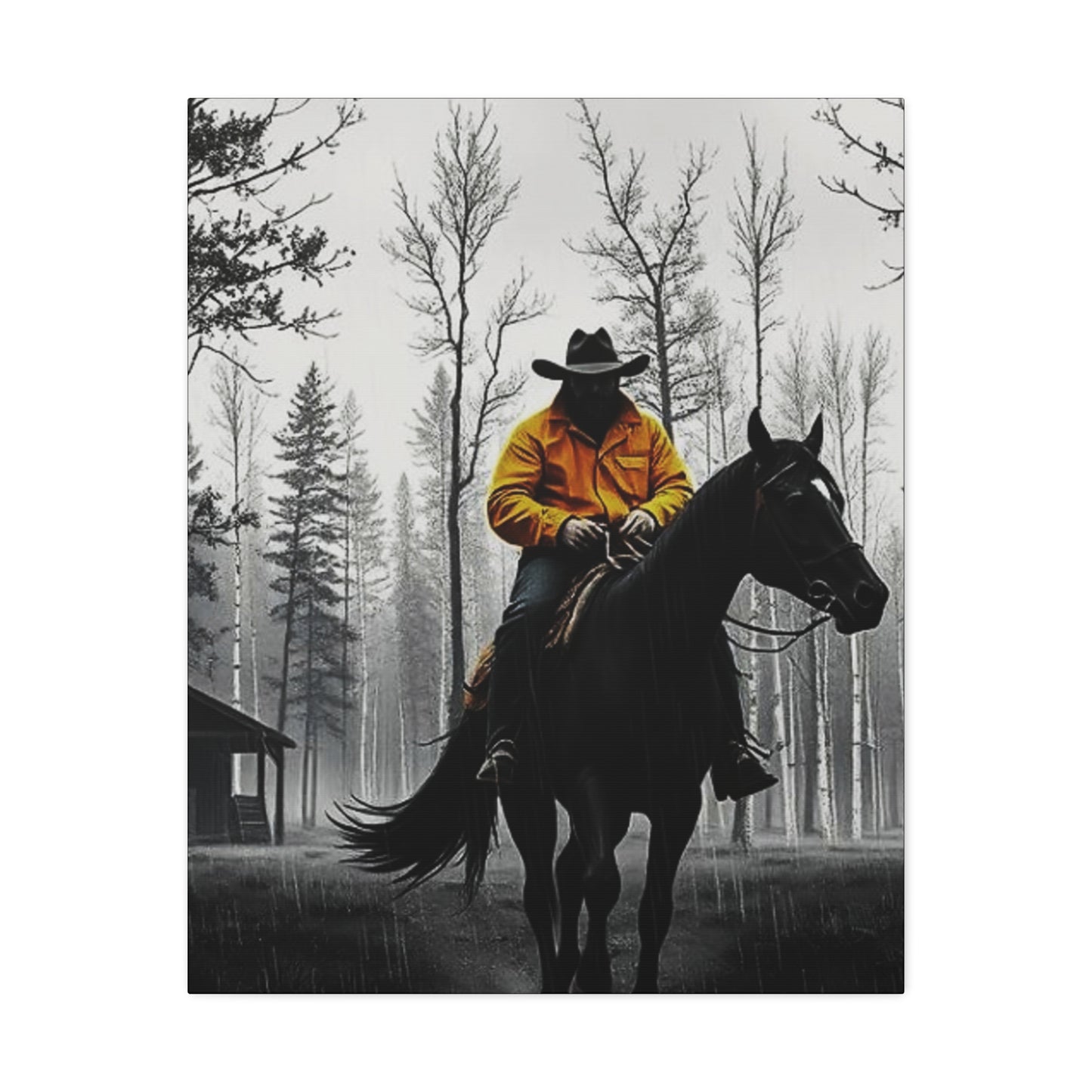 Cowboy Canvas Art, Western Wall Decor, Rustic Home Decor, Gifts for Horse Lovers, Cowboy Photography
