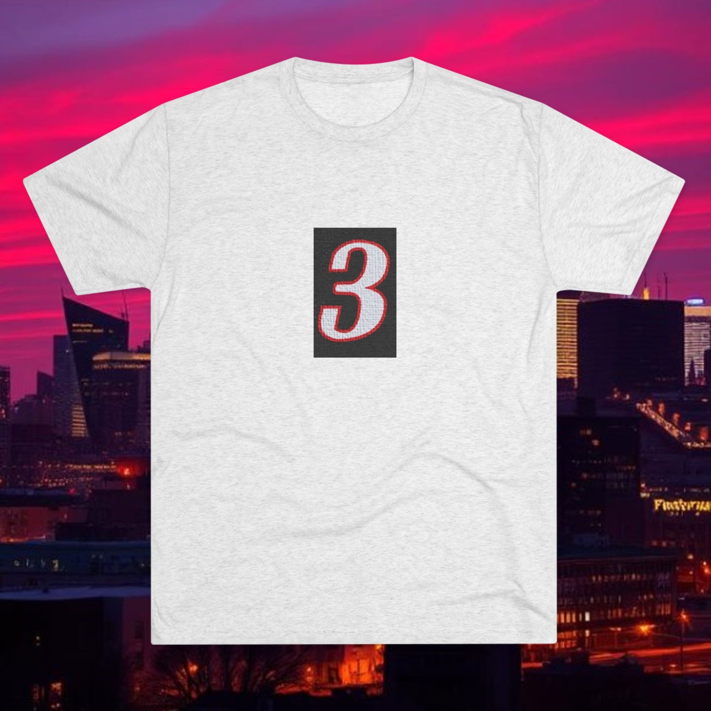 Legends Philly 3 Graphic Tee — Retro Number Front, Script 'Philly' Back
