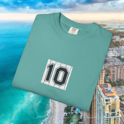 Legends #10 T-Shirt, Retro Baseball Fans Unisex Garment-Dyed T-Shirt with Cool Number Design, Casual Wear, Summer Fashion, Relaxed Fit Tee