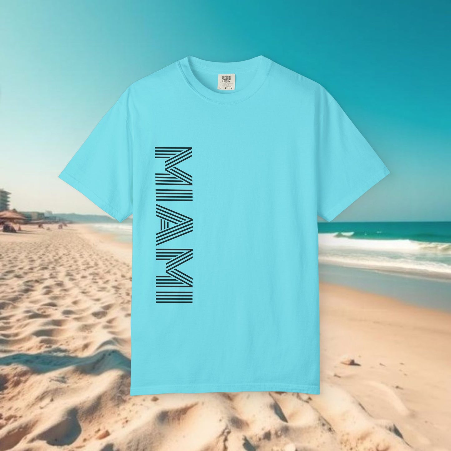Miami Garment-Dyed T-Shirt - Vibrant Coastal Style, Unisex Summer Tee, Beachwear, Travel Souvenir, Gift for Miami Lovers