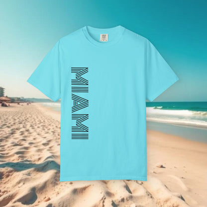 Miami Garment-Dyed T-Shirt - Vibrant Coastal Style, Unisex Summer Tee, Beachwear, Travel Souvenir, Gift for Miami Lovers