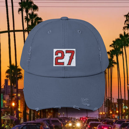 #27 Vintage Distressed Cap, Casual Hat, Everyday Wear, Sports Enthusiast Gift, LA Fans, Baseball Fans
