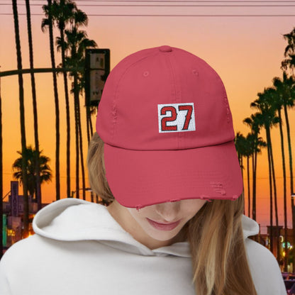 #27 Vintage Distressed Cap, Casual Hat, Everyday Wear, Sports Enthusiast Gift, LA Fans, Baseball Fans