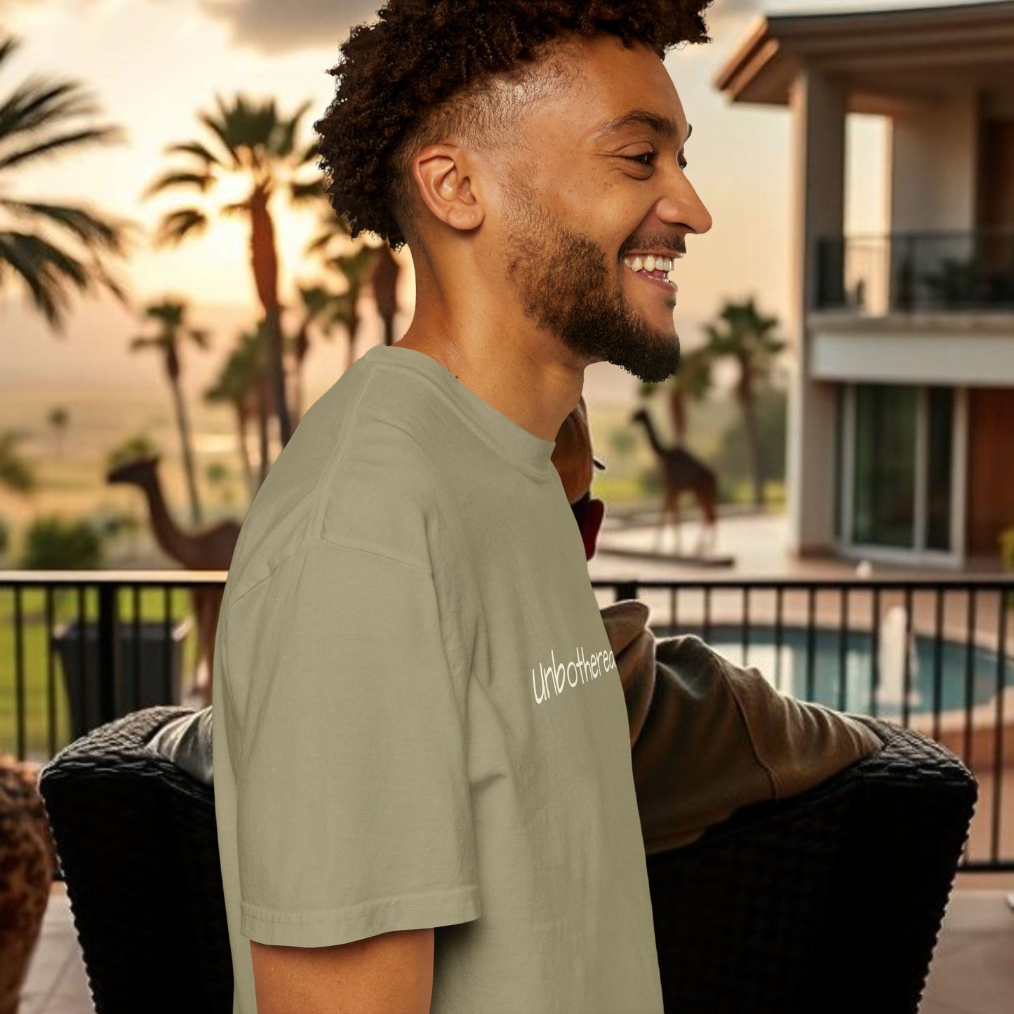 Unbothered Garment-Dyed T-Shirt, Relaxed Fit Tee, Casual Everyday Wear, Gift for Friends, Relaxation Apparel, Trendy Summer Top