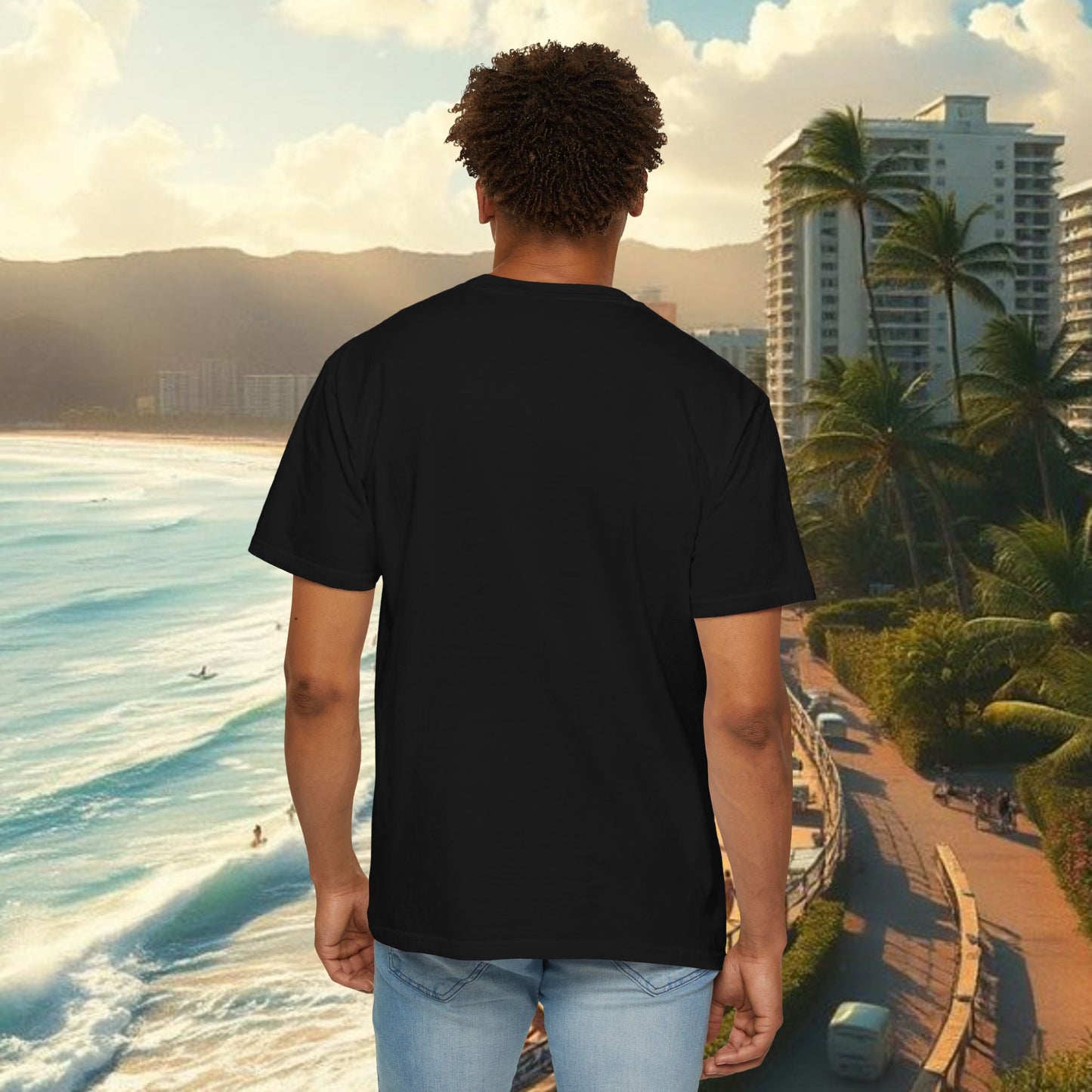 Vibrant Beach Vibes Unisex T-Shirt - Music & Paradise Design
