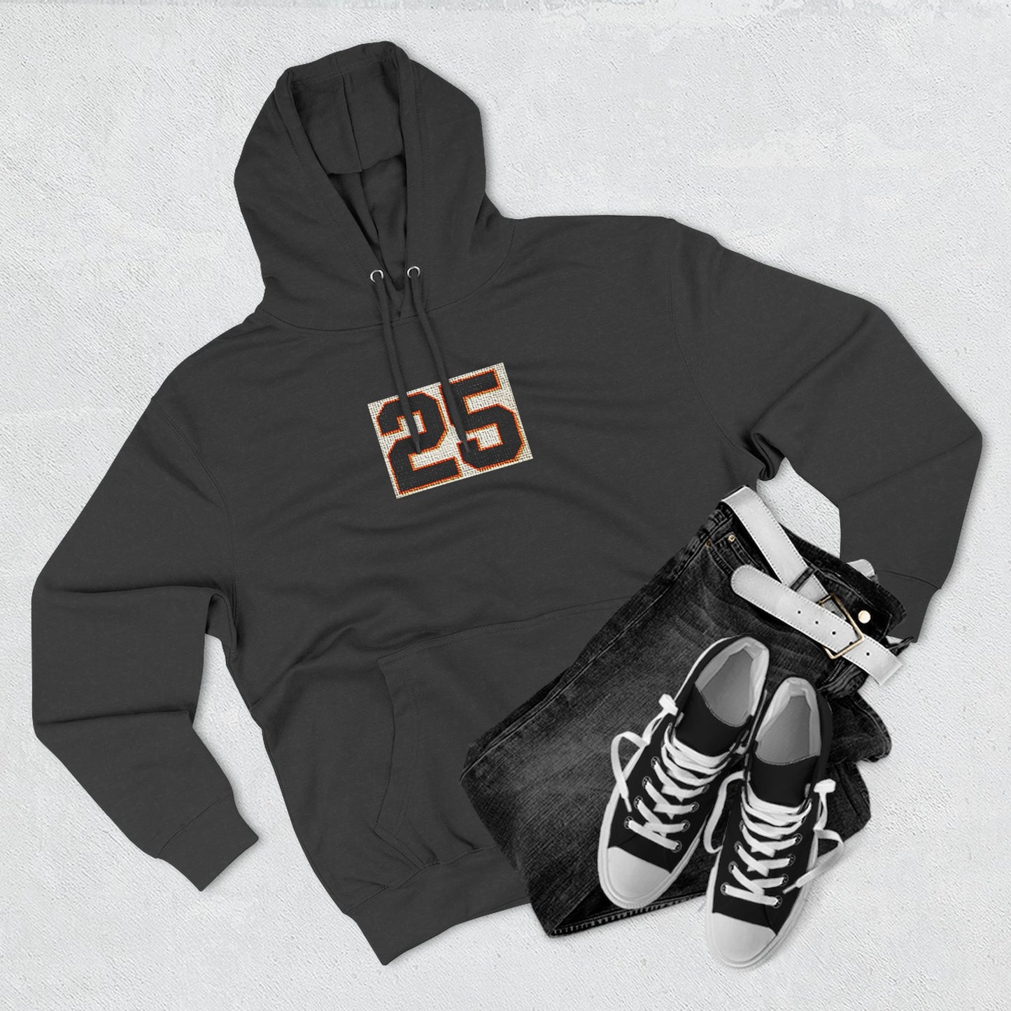 Giants Fans Fleece Hoodie with Number 25 Design - Perfect for Sports Fans, Everyday Wear, Gym, Giants Games
