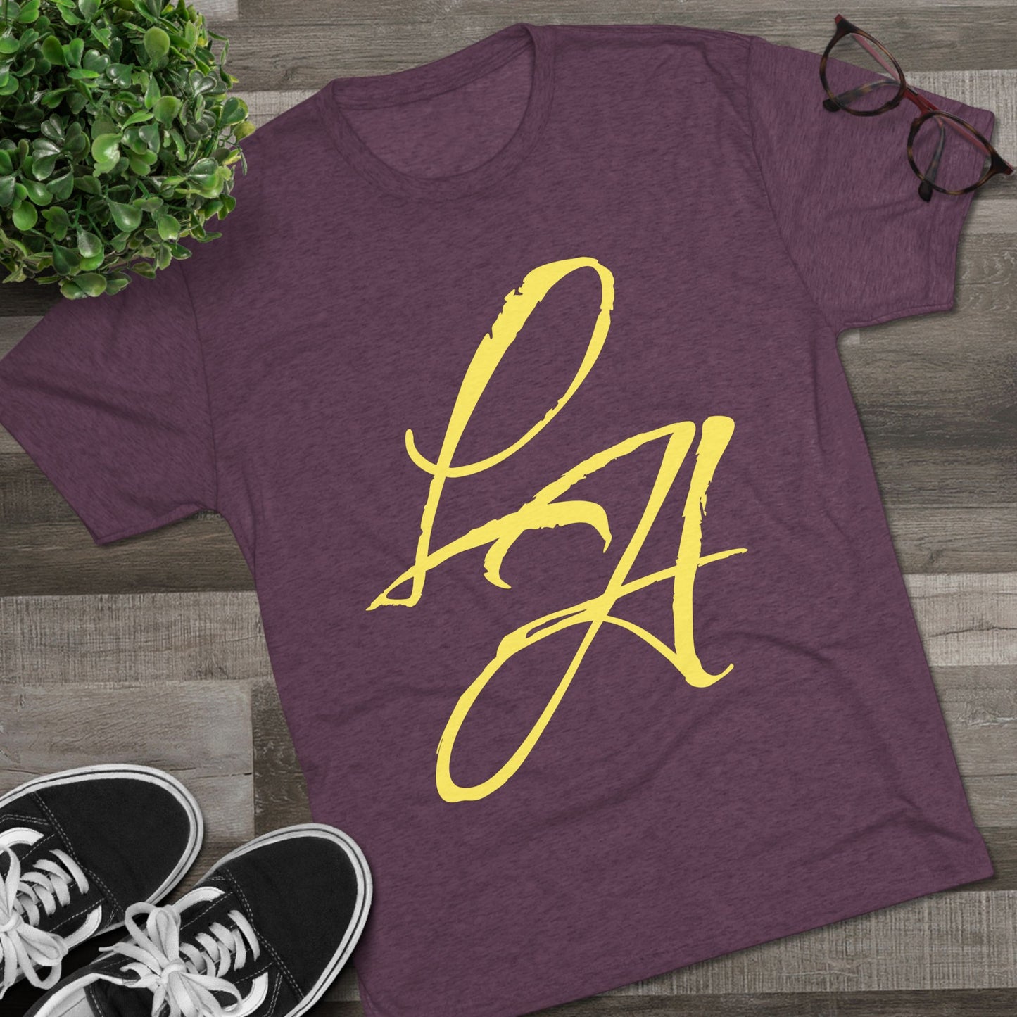 LA Script T‑Shirt — Vintage Los Angeles Graphic Tee, Super Soft Tri-Blend Material
