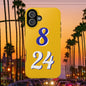 Vibrant Sports Phone Case, 8 24 Tribute, Impact-Resistant Case, Gift for Basketball Fans, Durable Phone Cover, Summer Vibe, Celebration
