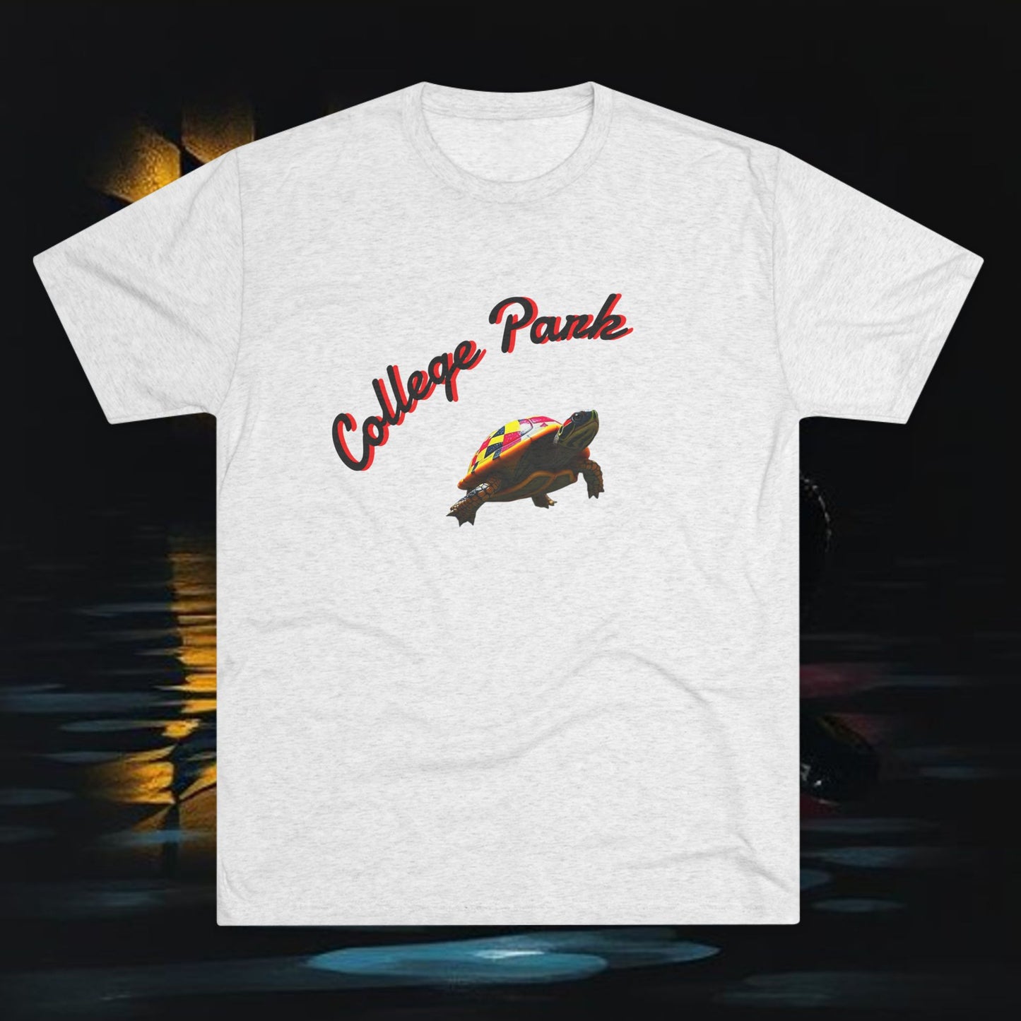College Park Turtle Tee, Tri-Blend Soft Style T-Shirt, Perfect for Sports' Fans and Gameday Gear