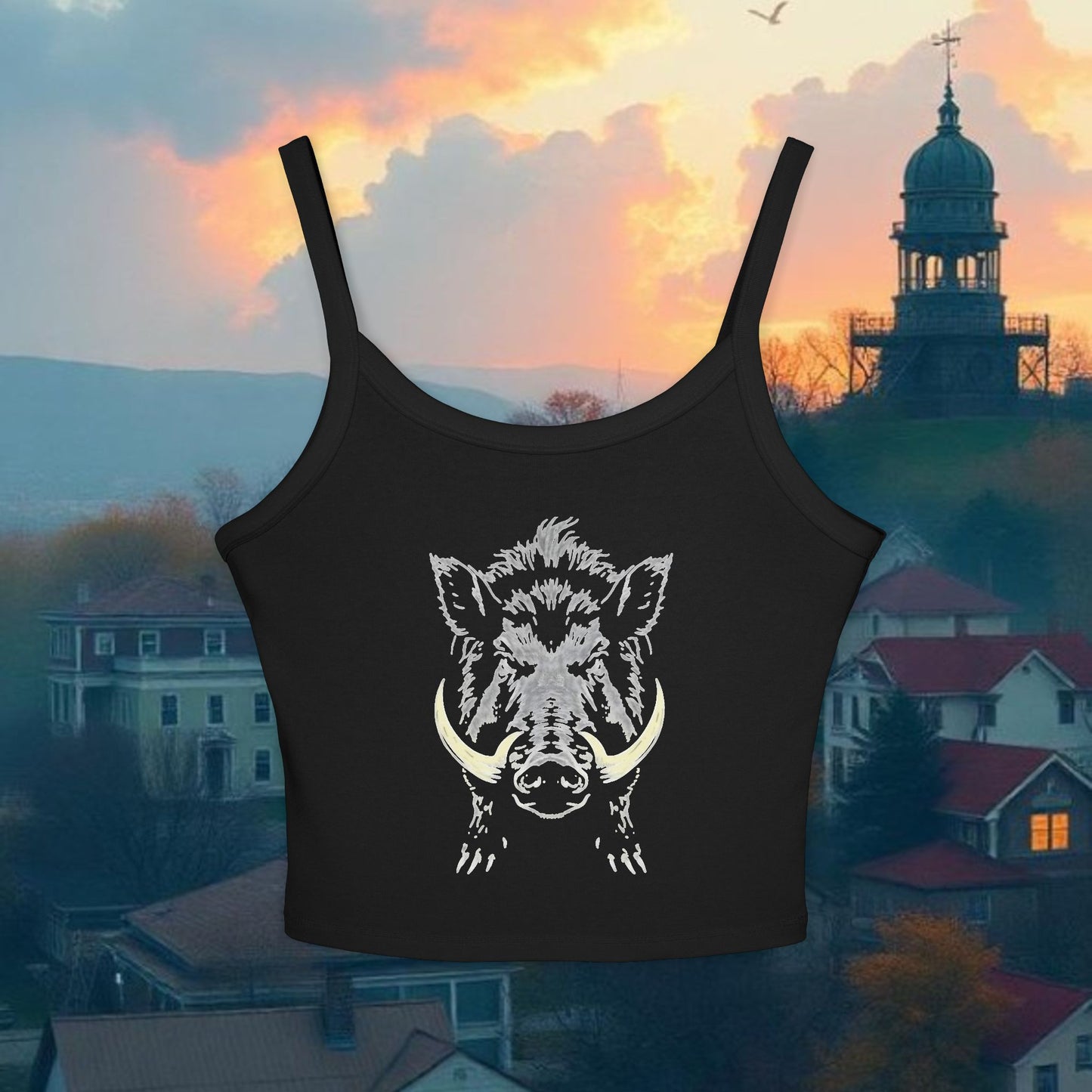 Hog Wild Graphic Women's Tank Top | Casual Summer Apparel, Outdoor Adventures, Unique Gift, Festival Wear