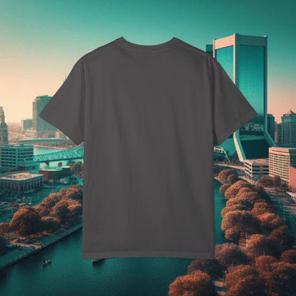 Duval Script T‑Shirt — Jacksonville Retro City Tee, Perfect for Gameday or Everyday Use. Soft style T-Shirt.
