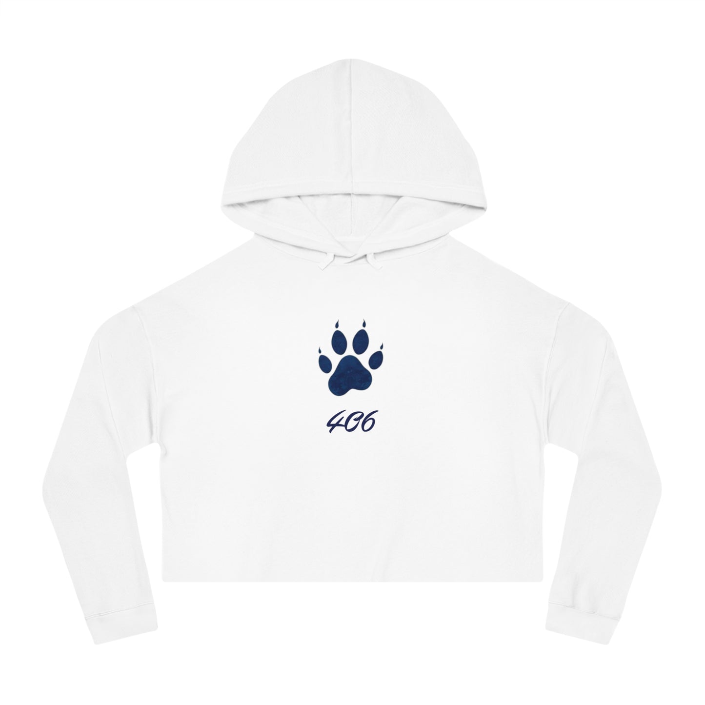 Bobcat Paw Print Cropped Hoodie, Tailgate Sweatshirt, College Football Game Day Top, Women's Hooded Sweater, Bobcat Lover Gift, Animal Print