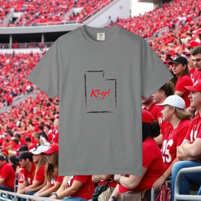 Ki-yi Unisex Garment-Dyed T-shirt, Artistic Tee, Casual Wear, Gift for Friends, Unique Fashion, Everyday Comfort