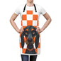 Checkered Apron, Perfect Gift for Tailgate Prep, Quirky Kitchen Accessory, Holiday Cooking Apron, Chef's Gift for Gameday