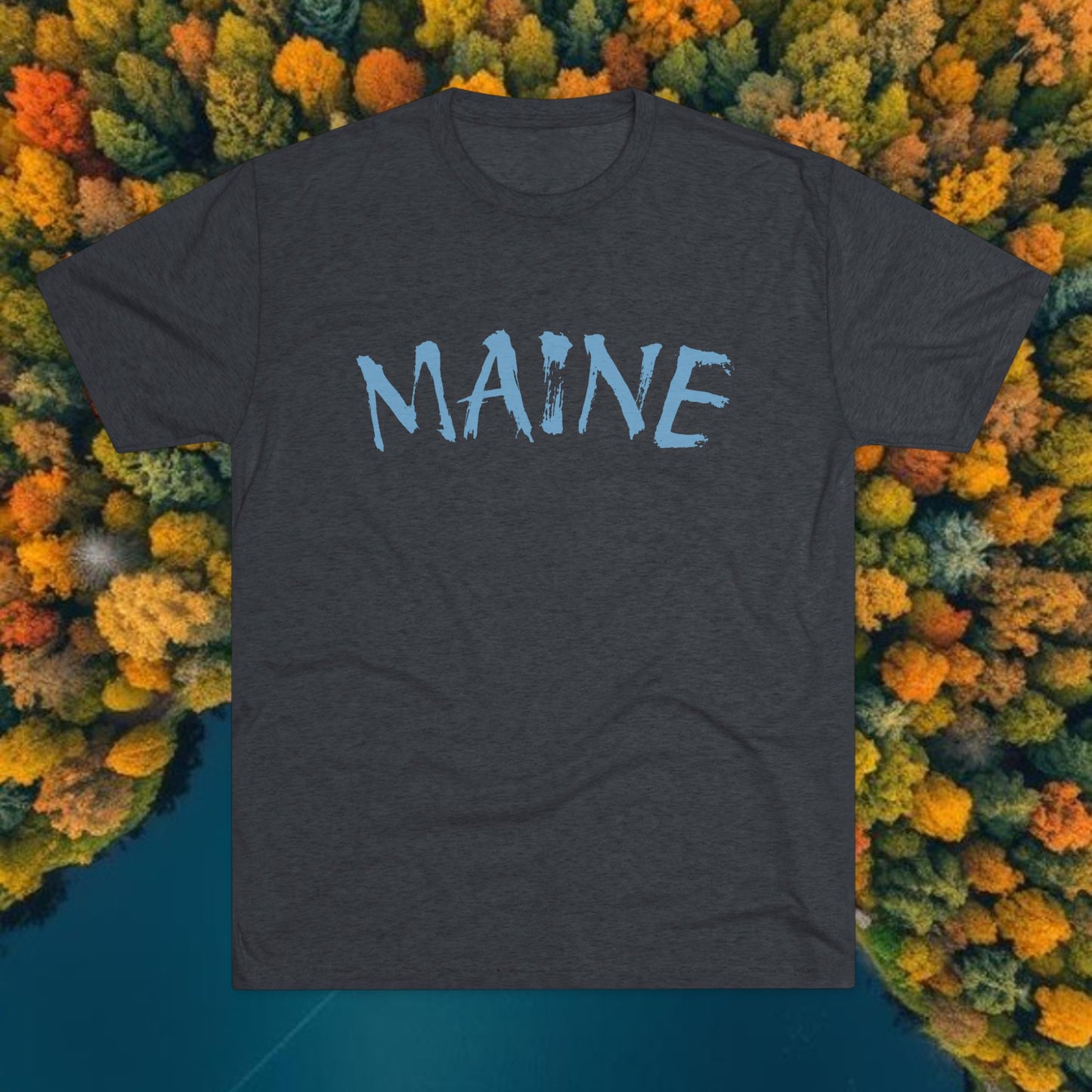 Maine Bear Paw Tee — Coastal State Graphic T-Shirt, Tri-Blend, Ultra Soft T-Shirt, Perfect for Gameday