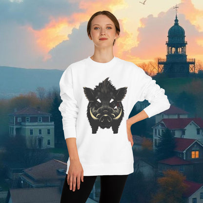 Wild Boar Unisex Crew Neck Sweatshirt, Game Day Apparel, Sports Fan Sweatshirt, Casual Comfort, College Spirit Wear, Trendy Fashion