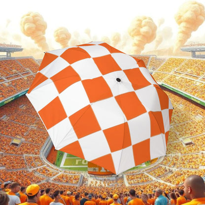 Vibrant Checkered Umbrella | Sports Event Gear, Rainy Day Essential, Festival Accessory, Gift for Fans, Outdoor Activities