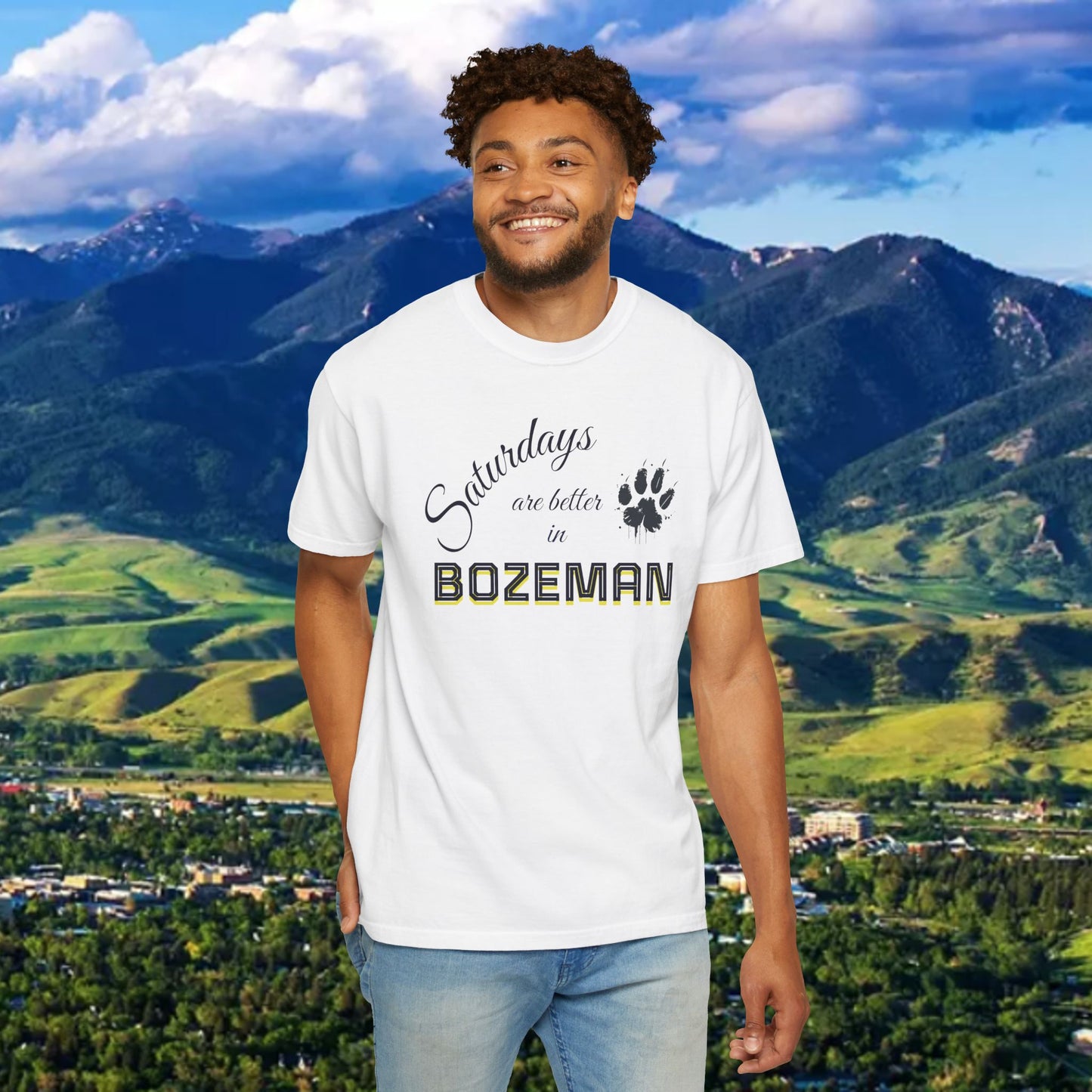 Bozeman Saturday T-shirt, Unisex Casual Tee, Weekend Vibes Shirt, Bozeman Gift, Summer Outing Apparel