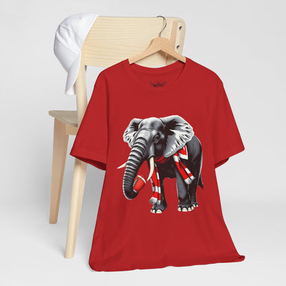 Elephant Graphic Tee — Cute Elephant Wearing Scarf T-Shirt