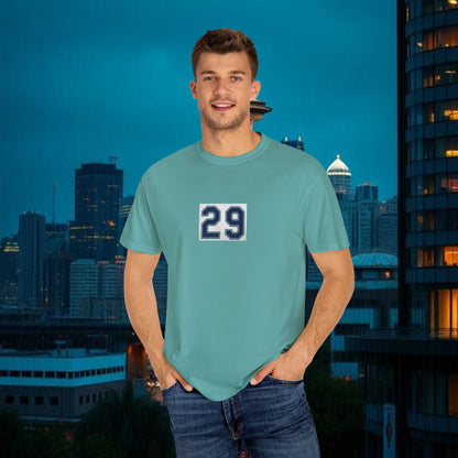 Big Dumper Unisex Garment-Dyed T-Shirt with Bold Number 29, Casual Tee, Gift for Sports Fans, Summer Fashion, Everyday Wear