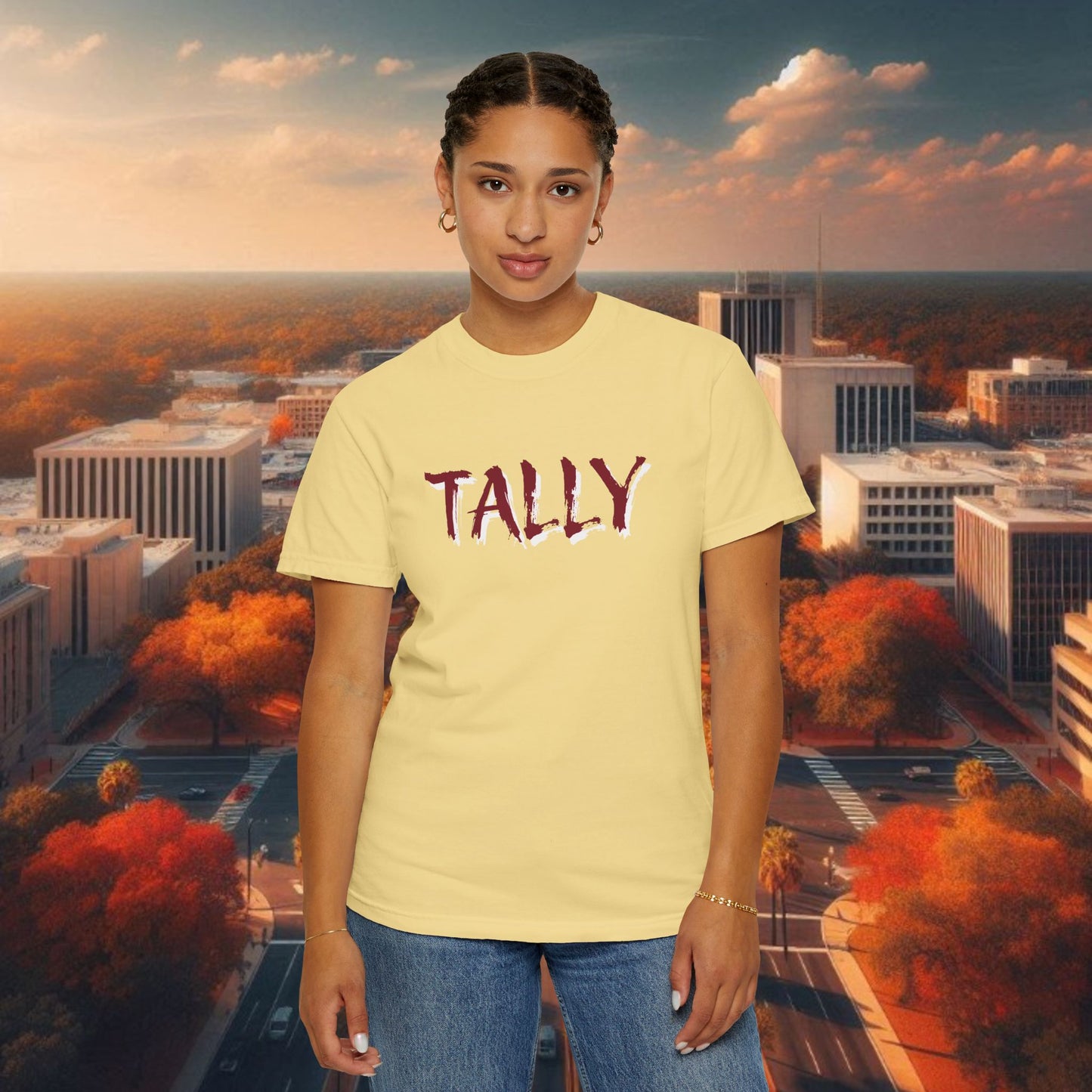 T-Shirt with 'TALLY' Print, Perfect for Game Day, Festival Wear, Casual Outings, and Sporting Events