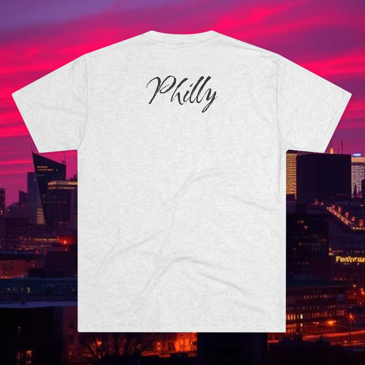 Legends Philly 3 Graphic Tee — Retro Number Front, Script 'Philly' Back