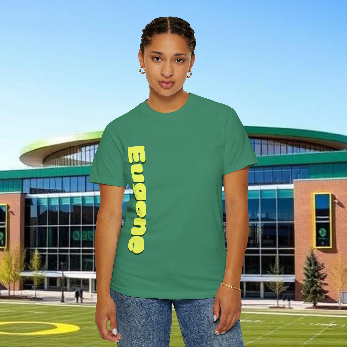 Eugene Fan T-Shirt, Unisex Sports Tee, Game Day Apparel, Football Fan Gear, College Team Shirt, Quack Spirit Wear