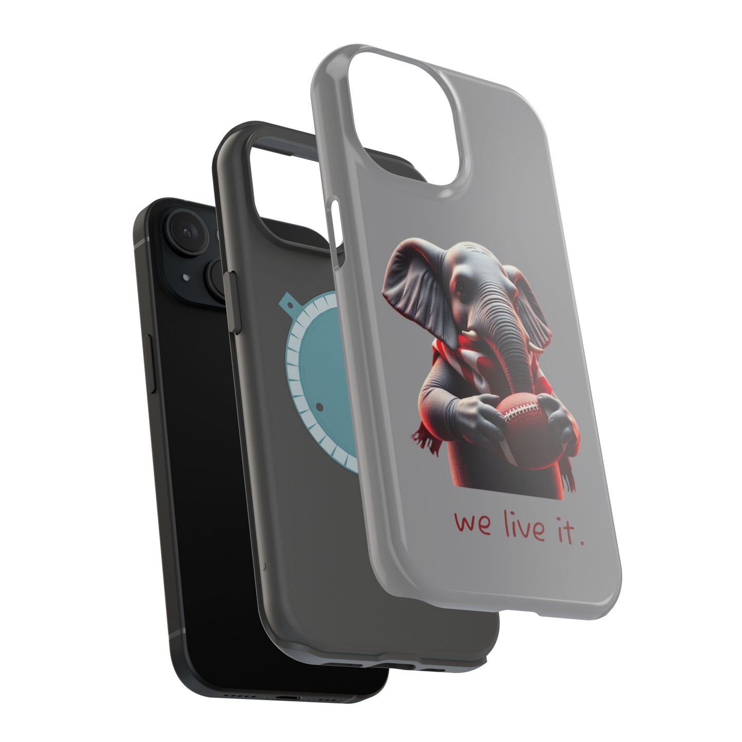 Elephant Football Case - Impact-Resistant Phone Cover, Unique Gift for Sports Lovers, Animal Case for Kids, Fun Accessories, Durable